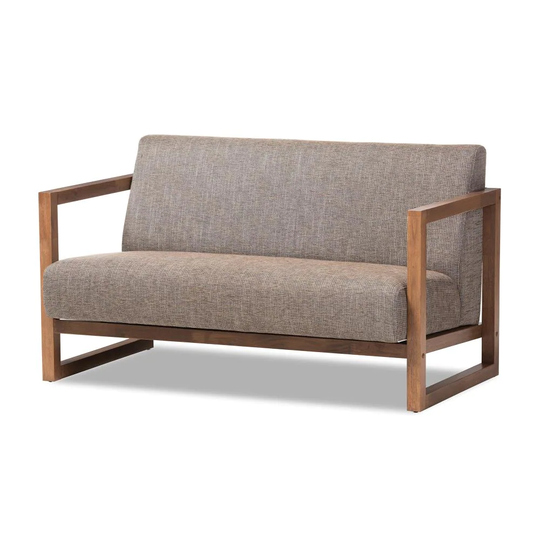Baxton Studio Valencia Midcentury Gray Polyester/Blend Sofa | 132-7105-LW