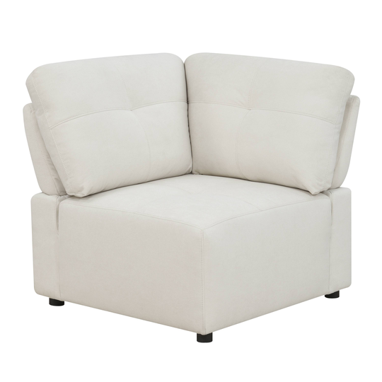 Picket House Furnishings Gianni Modern Natural Polyester/Blend Reclining Sectional in Off-White | UAI525215E