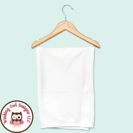 Sublimation Blanks - Poly/Cotton Blend 65/35% Infant Baby Receiving Blanket 30"x40" White