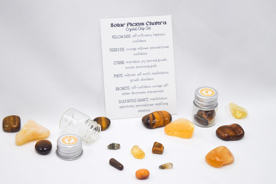 Solar Plexus Chakra Crystal Chip Set | Confidence Willpower Identity