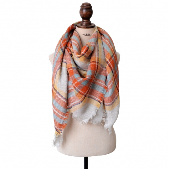 Women's Infinity Blanket Scarf - Autumn Blend - Style # 2