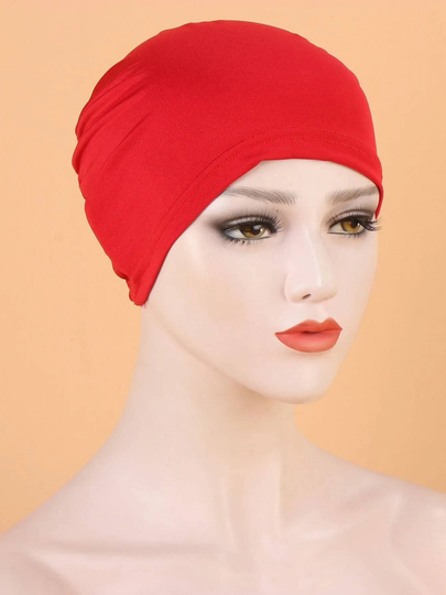 Red Hijab Cap For Muslim Women, Cap, Islamic Hijab, Turban Under Scarf Trendy