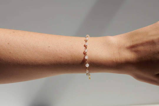 Faceted Rose Quartz Bracelet, Crystal Bracelet, Pink Crystal, Jewelry, Beaded Handmade Gemstone Bracelet