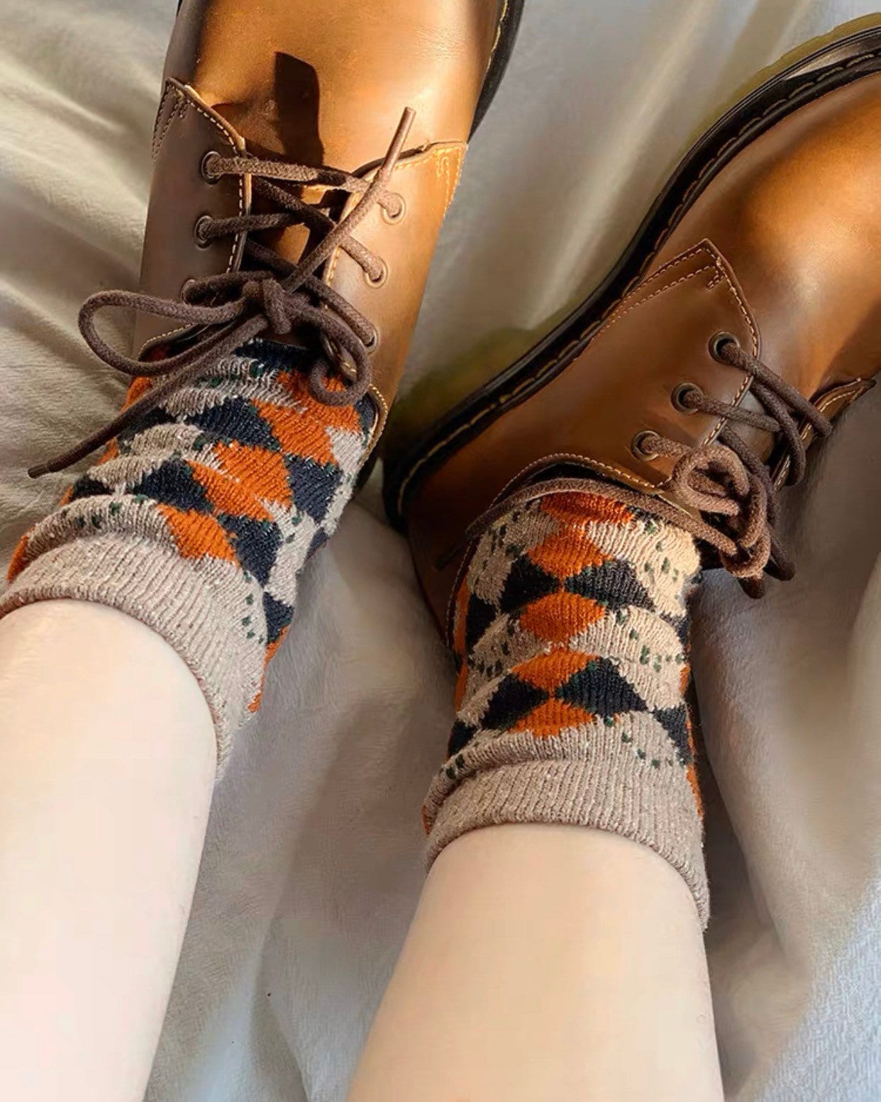 Bohemian Women Socks, Wool Blend Casual Warm Bed Socks