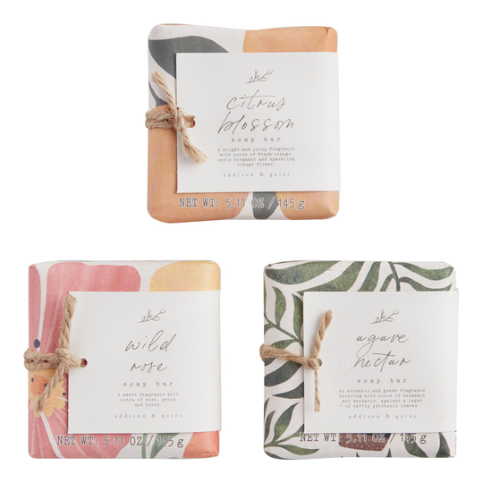 A&G Leaf Prints Bar Soap: Green - Paper by World Market