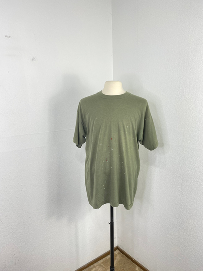 90S Vintage 50/50 Blend Distressed Blank T Shirt Size Xl