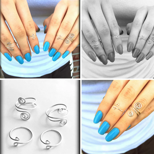Midi Ring Set, 4 Midi Rings, Knuckle Dainty Minimal Jewelry, Silver Boho Style Free Shipping