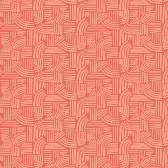 Blender Cotton Fabric By The Yard - Wildflower Linea Coral Windham 52254-7