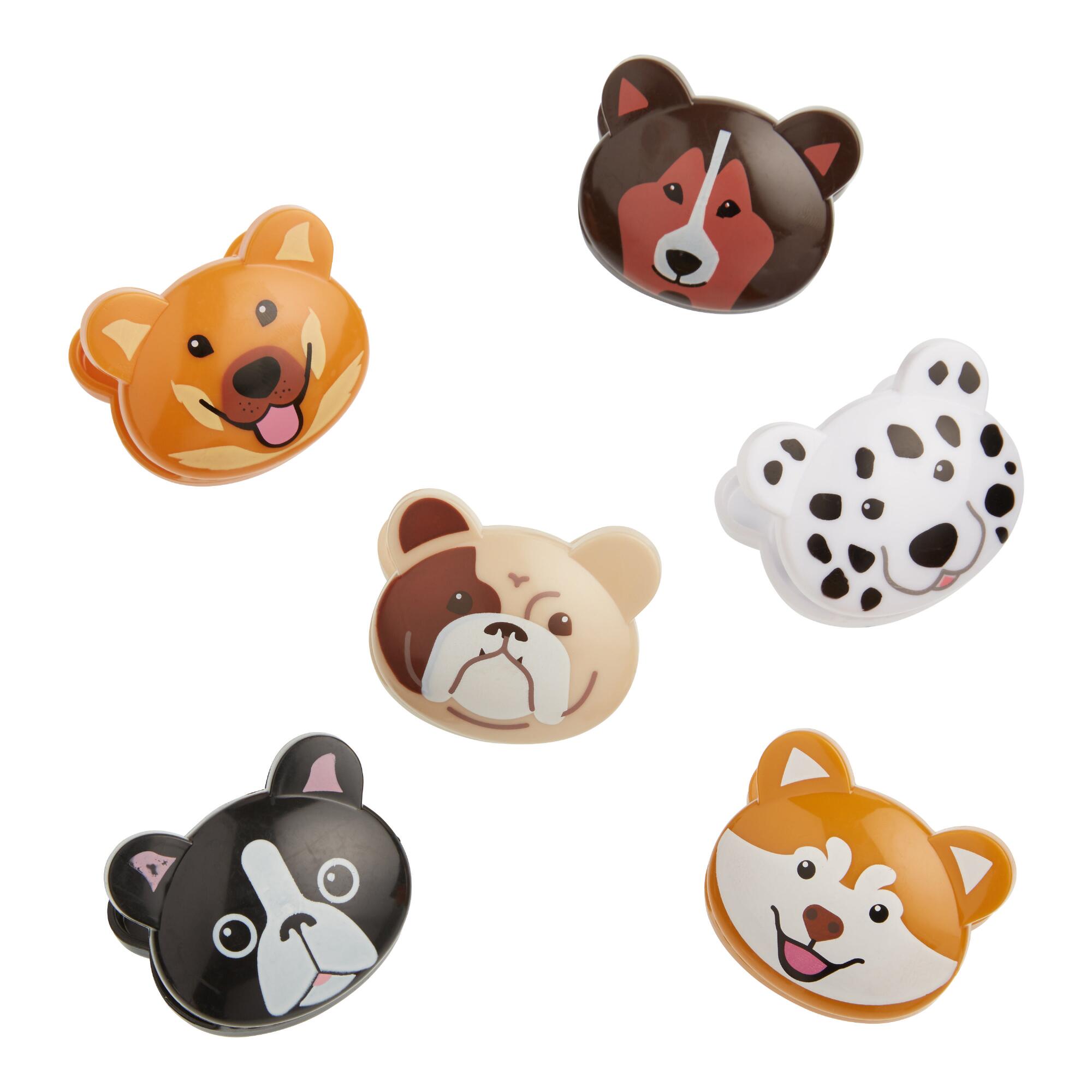 Kikkerland Doggie Bag Clips 6 Pack: Multi - Plastic by World Market