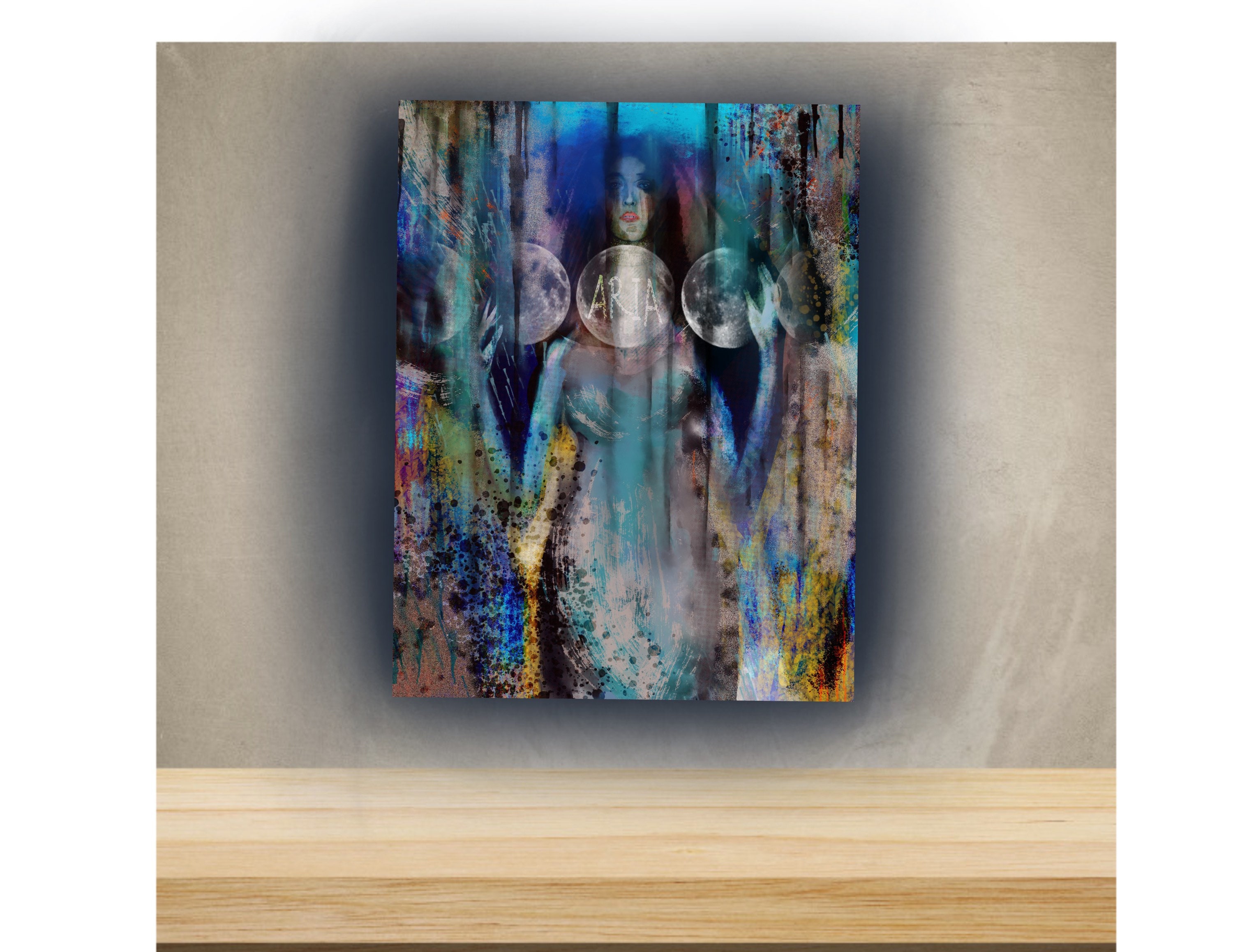 Personalized Mother's Day Witch Portrait Art/Custom Moon Goddess