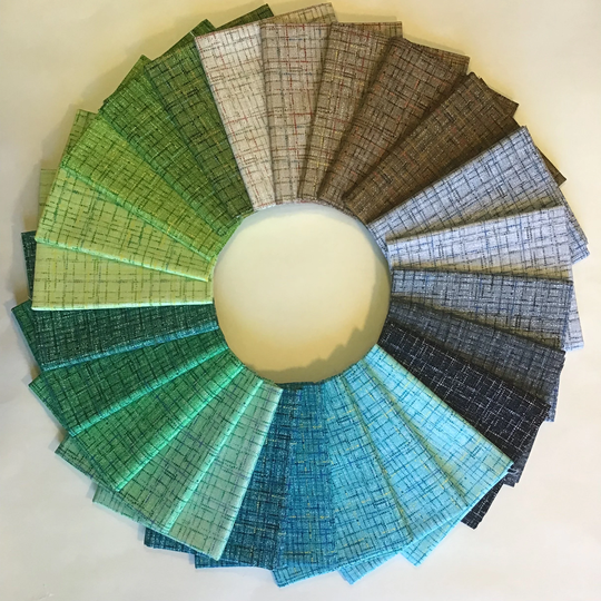 Coco Rainforest - 25-Piece Fat Quarter Bundle Michael Miller Fabrics Modern Quilting Fabric Basics Grid Blender