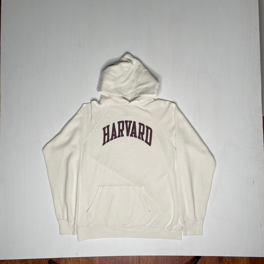 1980's Vintage Harvard Hooded Sweatshirt Champion Brand Large