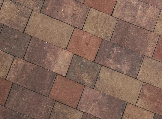 CastleLite Century Stone 6-in L x 6-in W x 2-in H Sonoma Blend Concrete Paver in Brown | Q010.110.66.E3