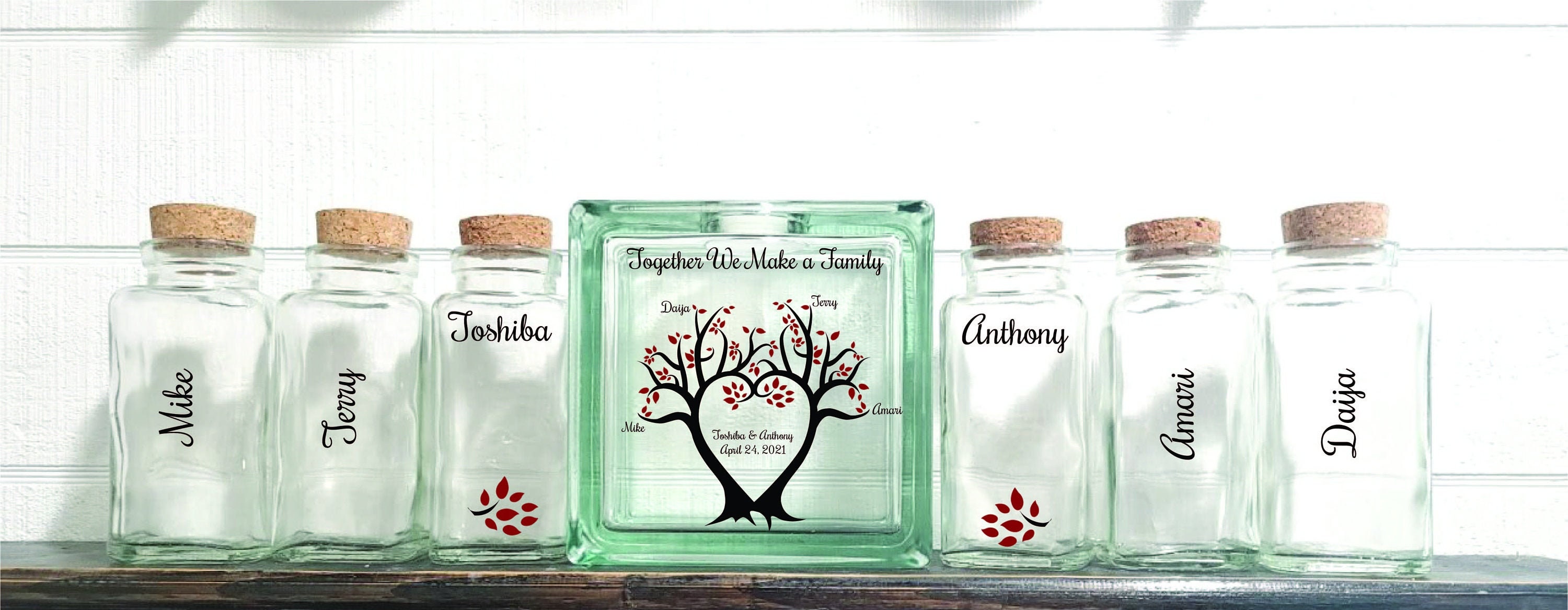 Wedding Unity Sand Ceremony Set Blended Family Together We Make A Family-Blended Family-Tree-Tpuwus207-B