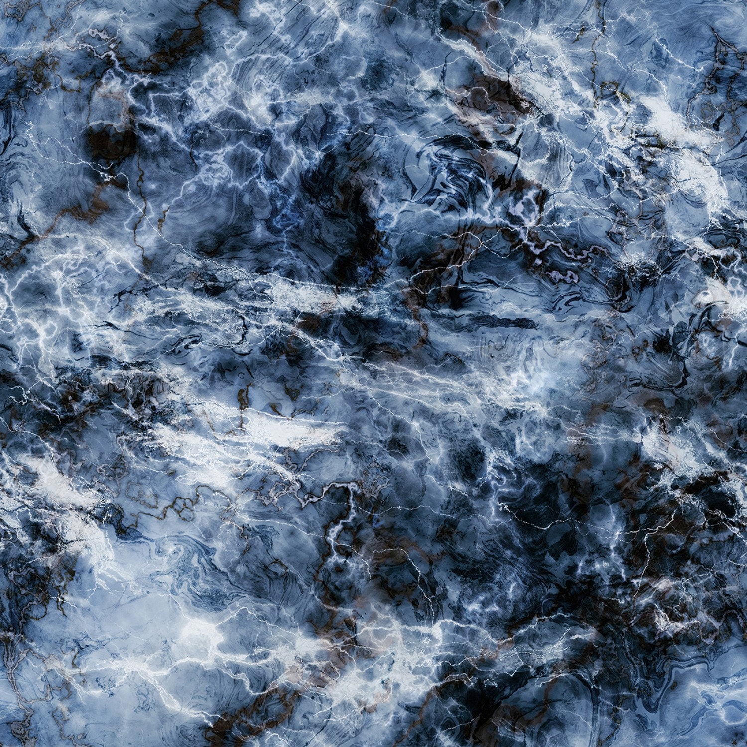 Marbled Navy Blender Fabric By The Yard From Hoffman Fabrics Spectrum, & Fat Quarters Available