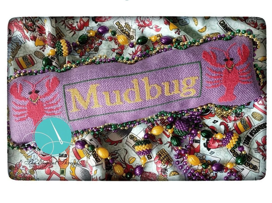 Mudbug Pillow Complete Kit - Cross Stitch Chart & Supplies By The Elegant Thread
