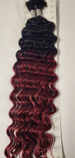 Premium Human Hair Blended Deep Bulk; Curly; For Braiding; Wet & Wave; Tangle-Free; Women