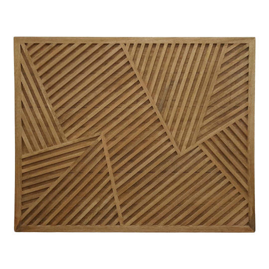 Natural Mango Wood Abstract Panel Wall Decor: Brown by World Market