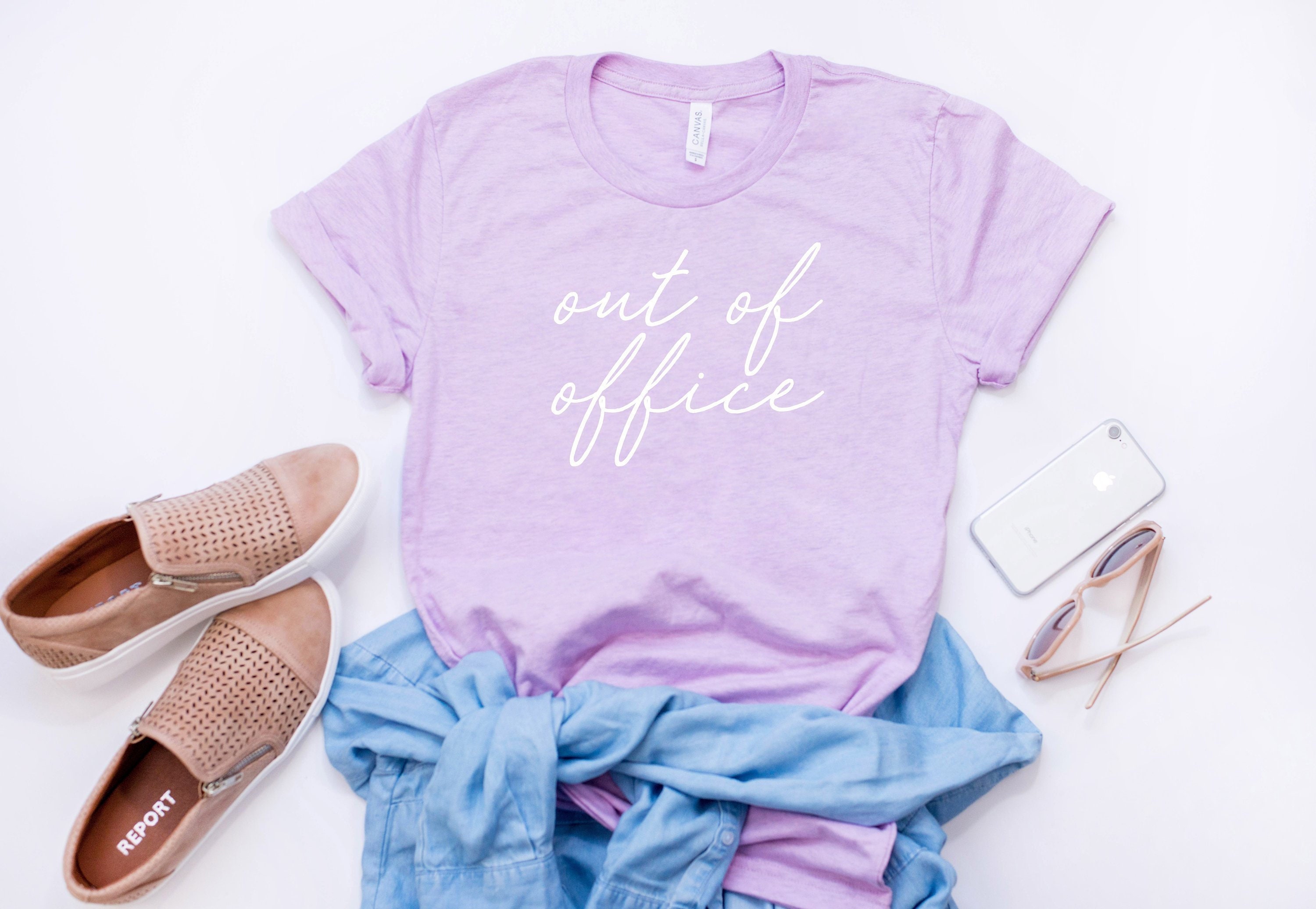 Out Of Office Shirt - Woman's T-Shirt Vacation Woman's Graphic Tee Gift For Boss Vacay Outfit