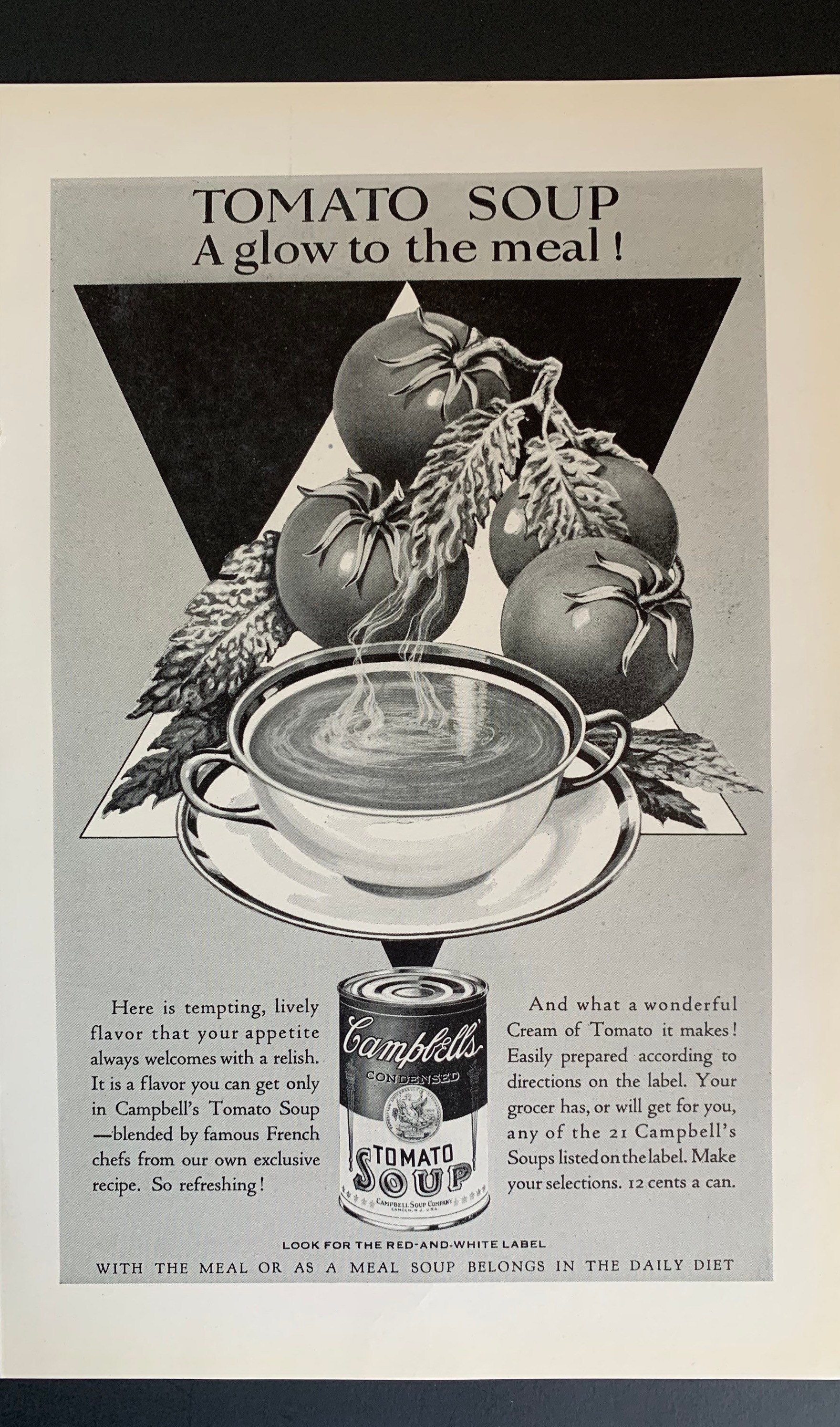 Vintage 1927 Campbell's Tomato Soup Ad