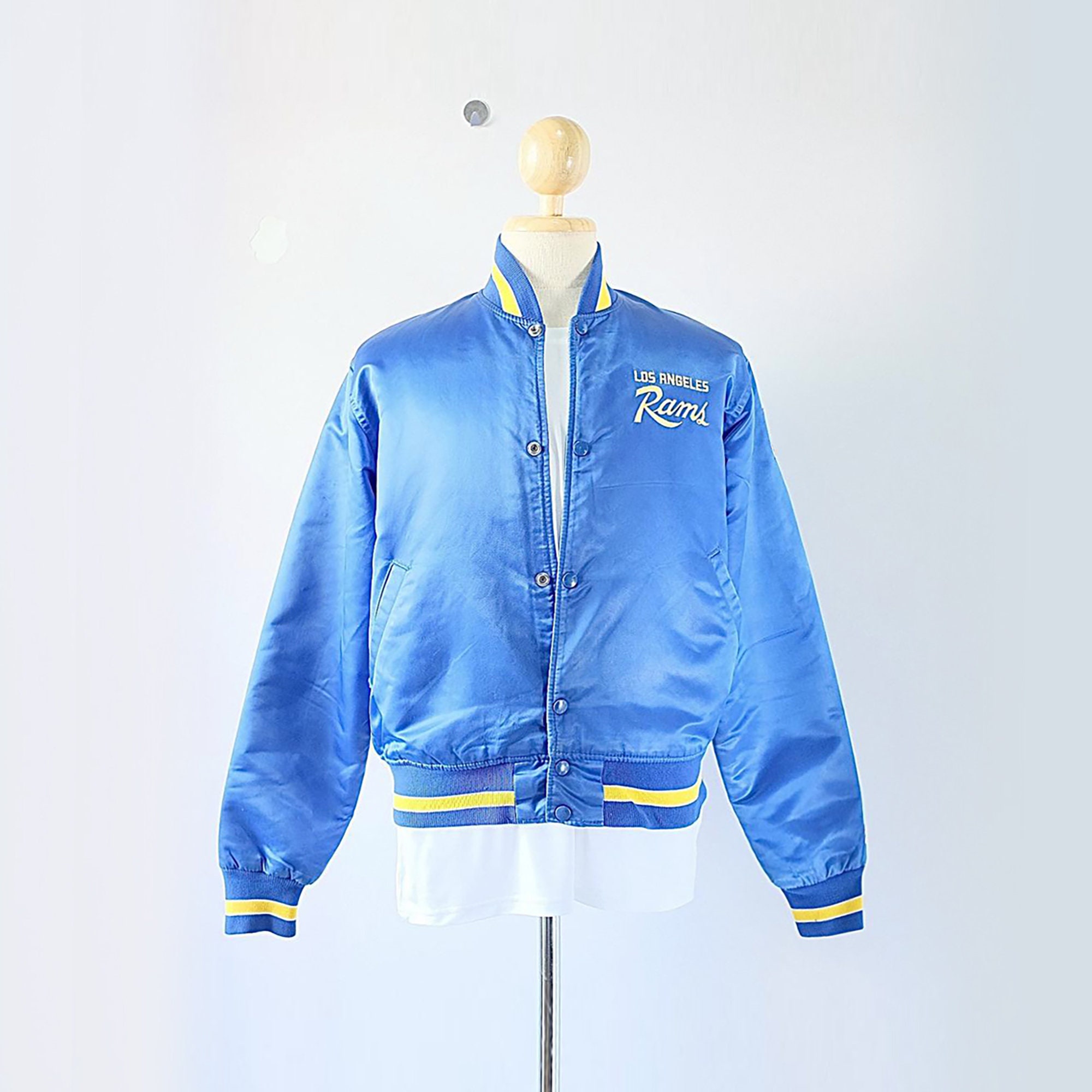 90S Los Angeles Rams Nfl Football Bomber Jacket | Size M