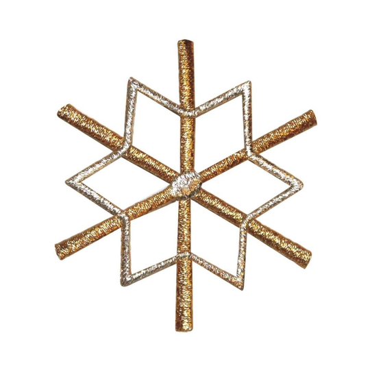 Id 8115 Snowflake Design Patch Winter Christmas Ice Embroidered Iron On Applique