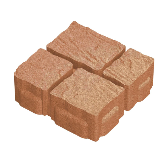 Lowe's Four cobble 8-in L x 8-in W x 2-in H Autumn Blend Concrete Patio Stone in Red | NA