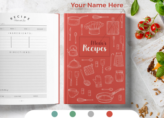 Write Your Own 228 Recipes Personalized Recipe Book With Measurement Page. Custom Gift For Birthday, Friend, Mom & Dad