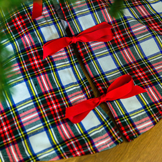 Tartan Tree Skirt - Poly/Viscose Blend Made in The USA Choose From Over 60 Scottish Clan Tartans
