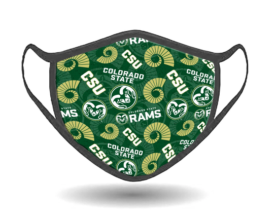 Colorado State University Reusable Cotton Face Mask-Csu Rams Dual Layer Adjustable Mask