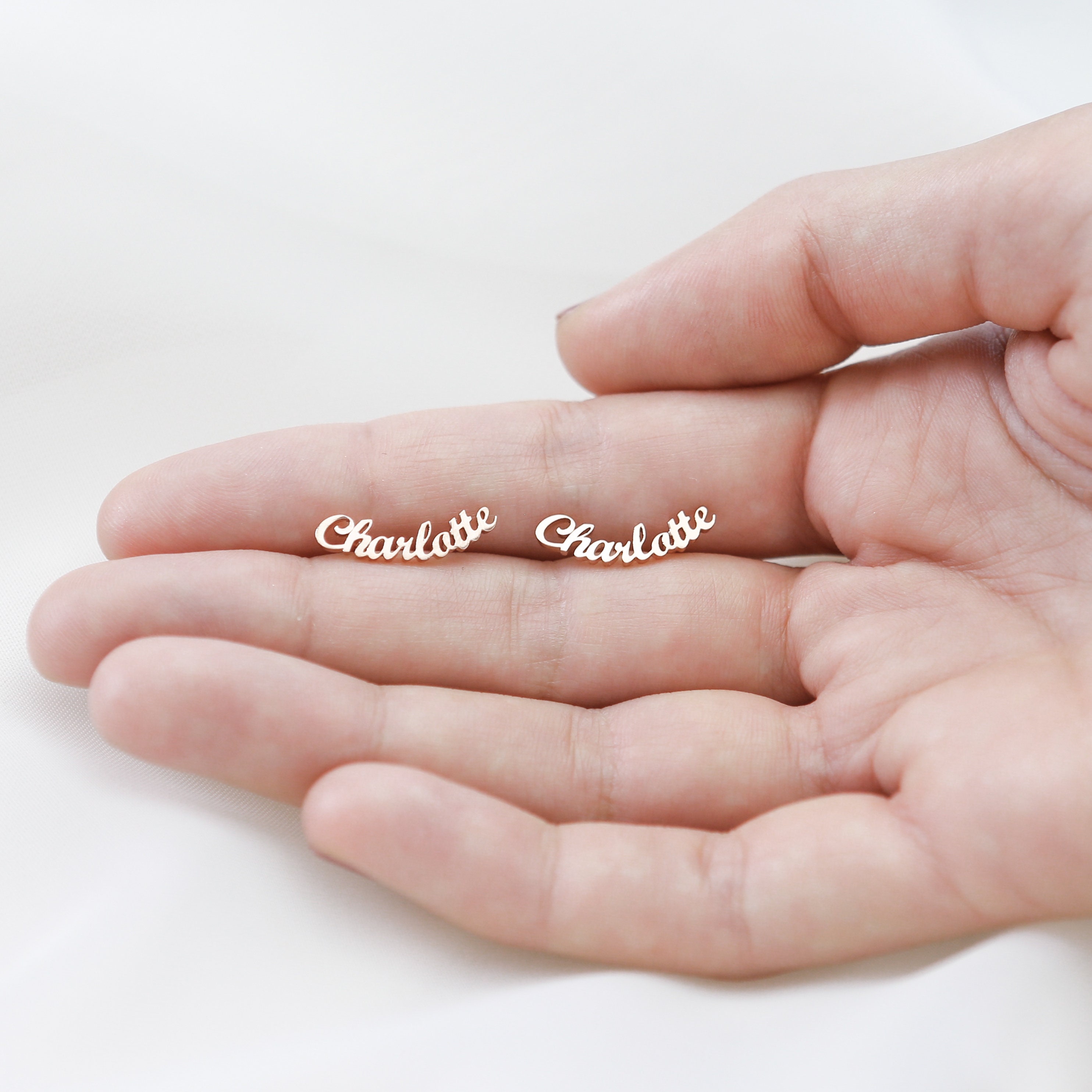 Custom Name Earrings Personalized Gift For Her Minimalist Mother's Bridesmaids Gifts Ch08F60