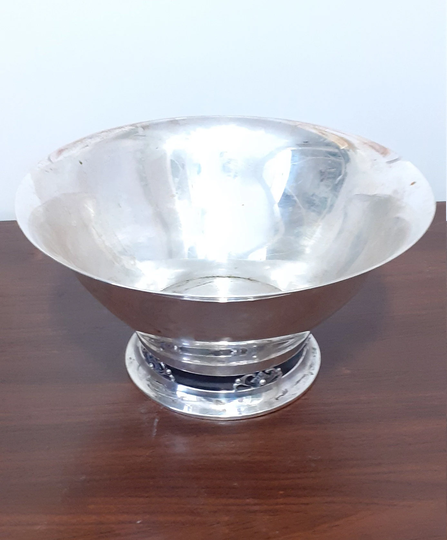 sterling Silver Antique Vintage Fruit Bowl 925 Serving Bowl Food Beautiful 19Th Century Danish High Quality Excellent Silver