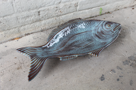 stoneware Fish Serving Platter
