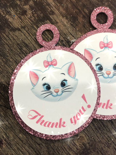 Marie Aristocats Thank You Tags. Inspired Favor Party. Gift Tags. Set Of 6. Birthday Party