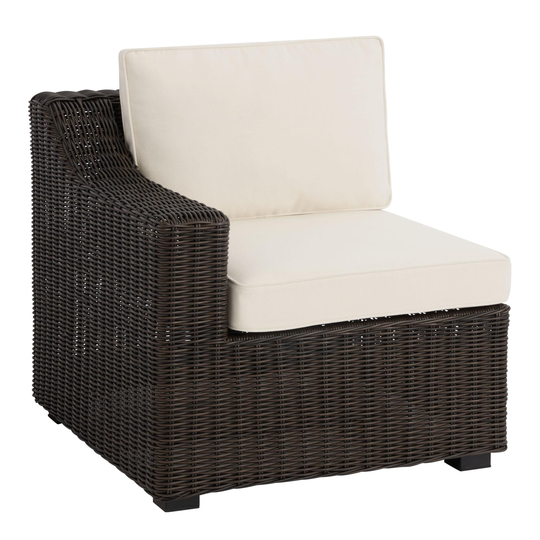 Espresso Navarra Modular Outdoor Patio Sectional Left End Chair: Brown by World Market