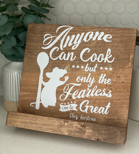 Handmade Cookbook Holder, Ratatouille Inspired Stand, Cook Book Kitchen Decor, Wedding Gift, Housewarming Gift