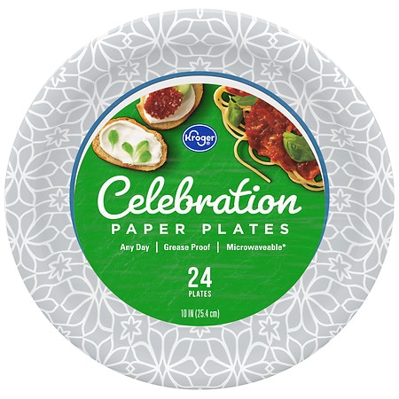Kroger Designer Paper Plates 10.25 Inch - 24.0 ea