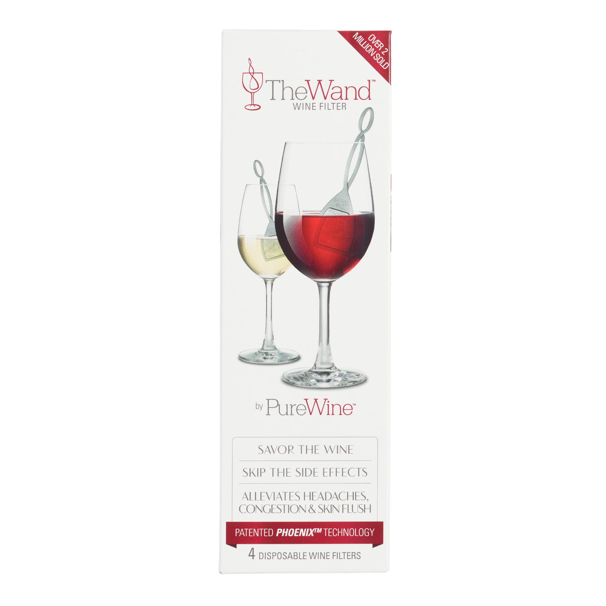 The Wine Wand Wine Filter 4 Pack: Silver - Metal by World Market