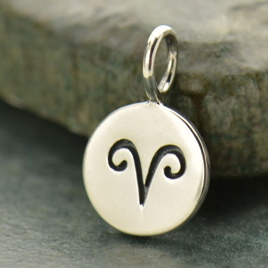 Aries Charm in Sterling Silver. Silver Charm. Charms Only. Zodiac