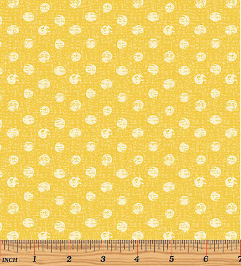 Sweet Safari - Textured Dots in Yellow White Dot Cotton Quilt Fabric Blender Kanvas Studio Benartex Fabrics 9898-33 | W7939