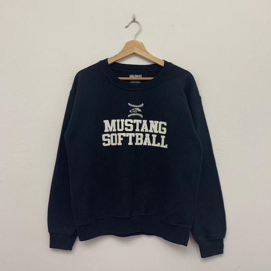 Mustang Softball Crewneck Sweatshirt Size Small