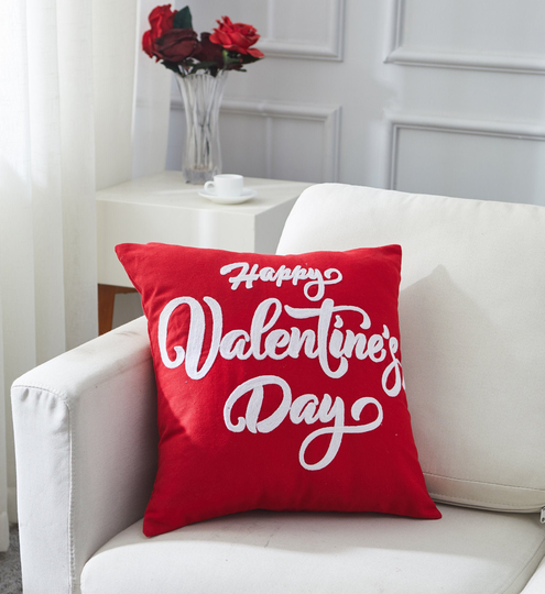 Happy Valentine's Day Decorative Throw Pillow Cover