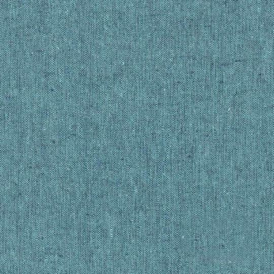 Essex Yarn Dyed Woven Fabric in Malibu From Robert Kaufman Fabrics - Linen Cotton Blend