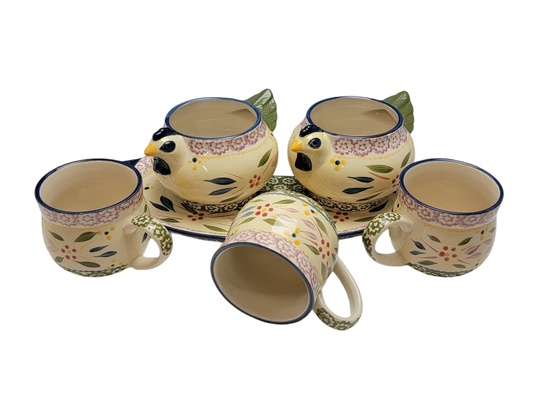 Vintage Chicken Soup Cup & Sandwich Tray, Dinnerware Set, Temptations Old World By Tara Green, Bowls
