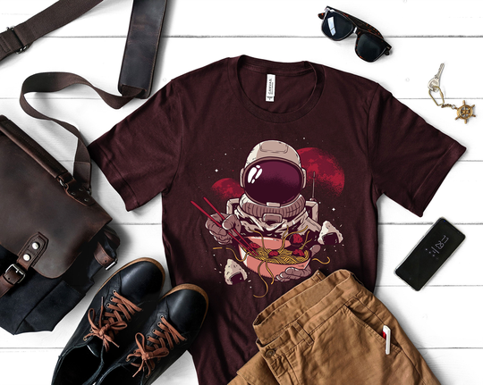 Astronaut Graphic Tees, Ramen, T-Shirt