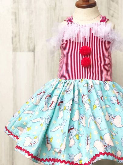 Dumbo Dress, Birthday Girls Dress Baby