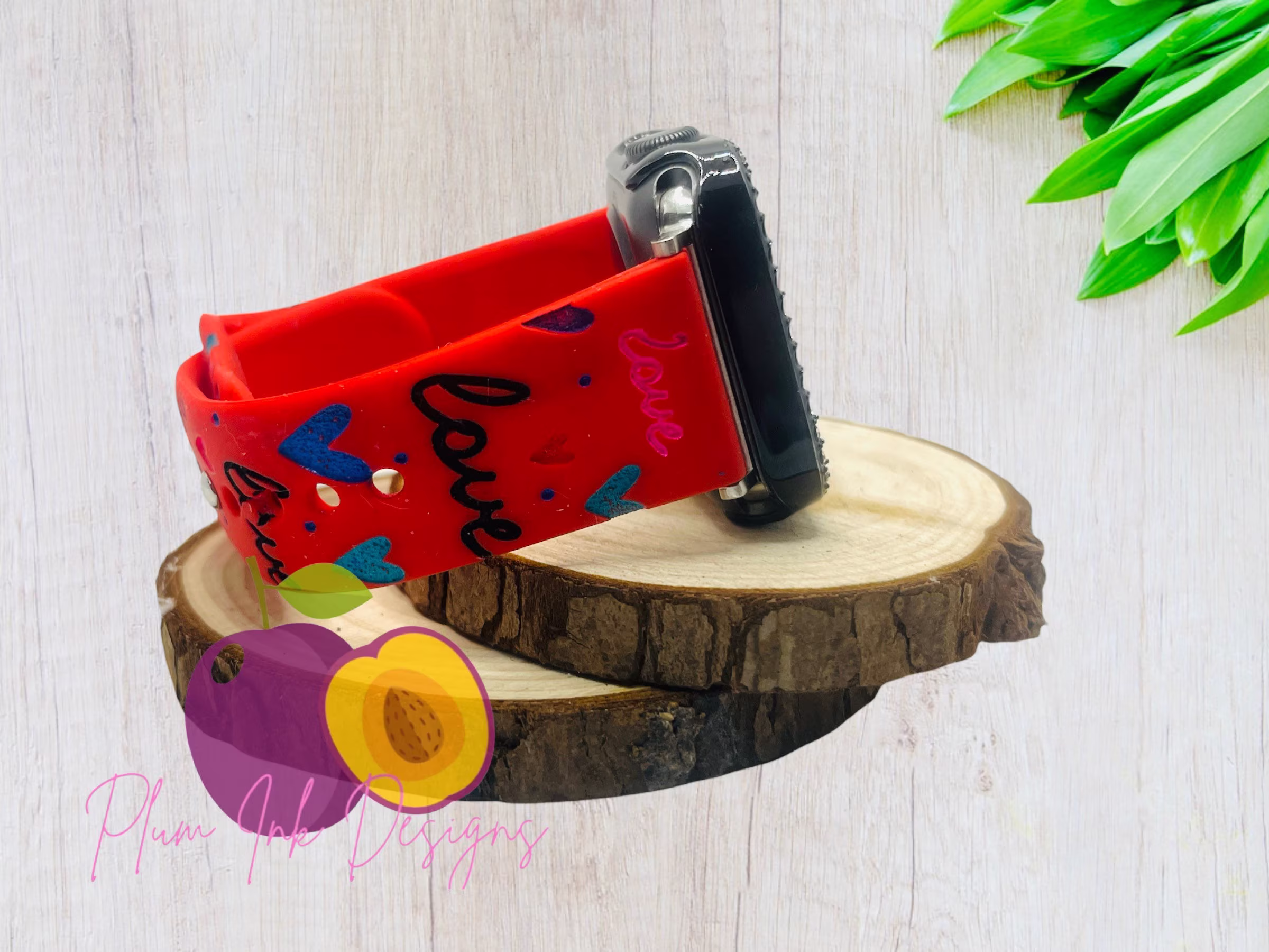 Love Valentine's Day Engraved Watchband, Smart Love, Hearts, Xoxo, Samsung, Fitbit Versa 2, Gift For Her