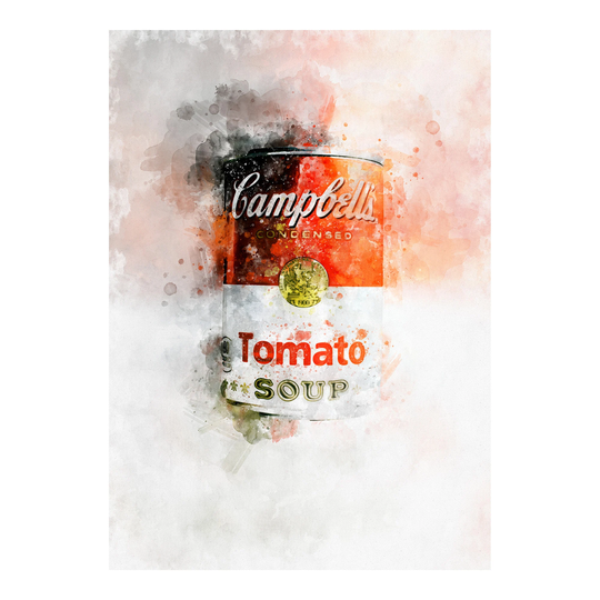 Andy Warhol Inspired Campbell Tomato Soup Watercolour Painting
