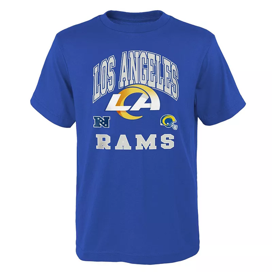 Youth Royal Los Angeles Rams Official Business T-Shirt, Boy's, Size: YTH Small, LAR Blue