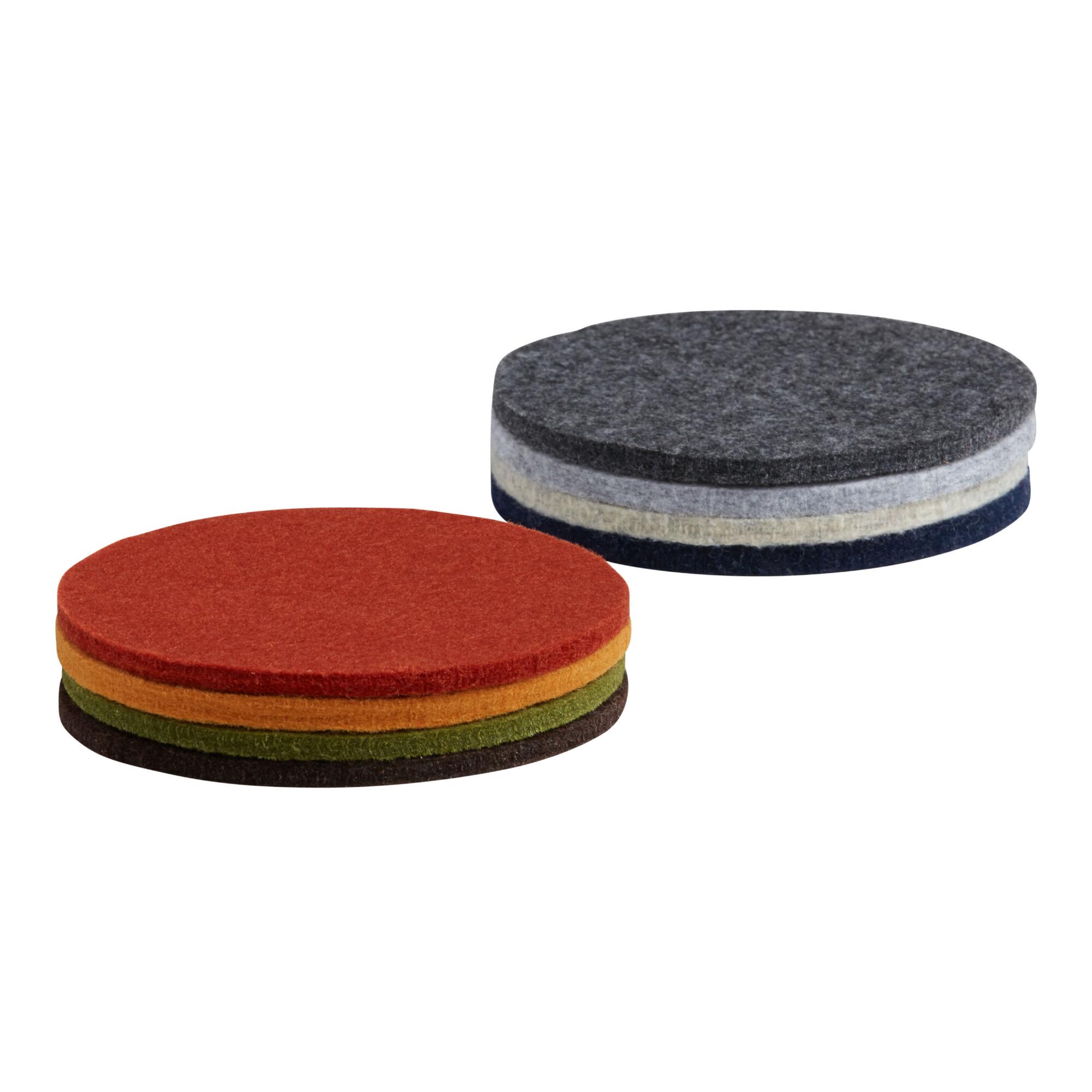 Round Felt Coasters 4 Pack: Multi by World Market